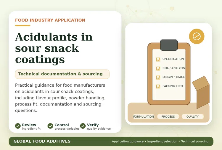 Acidulants used in sour snack coating systems