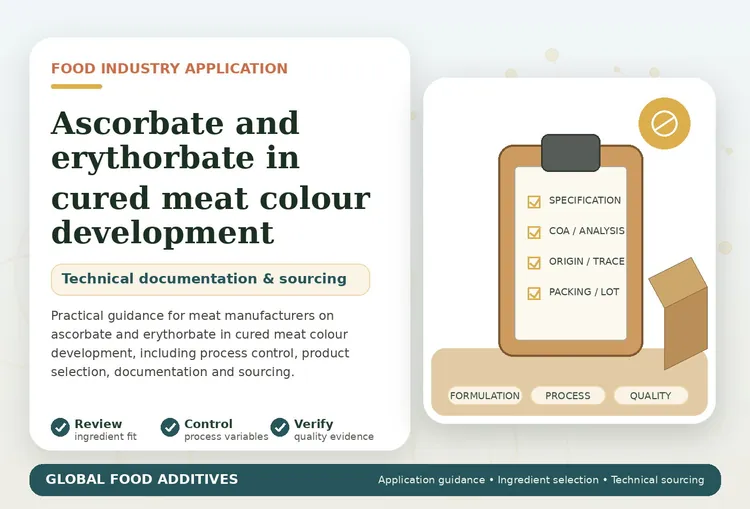 Ascorbate and erythorbate used in cured meat colour development