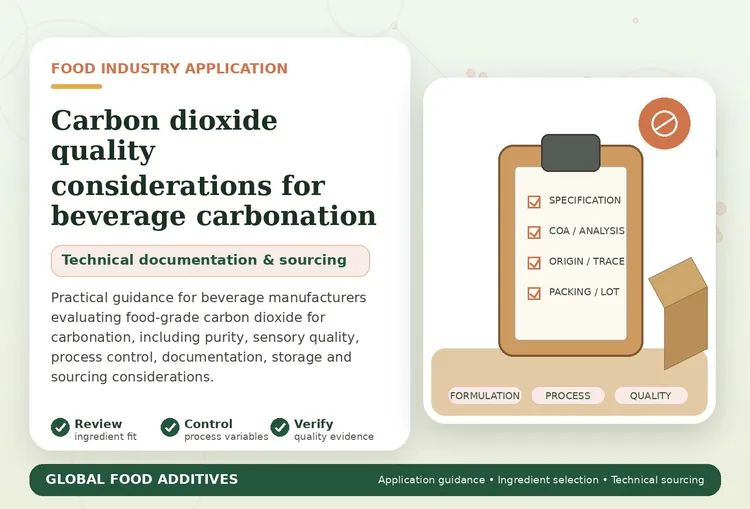 Beverage carbonation process using food-grade carbon dioxide