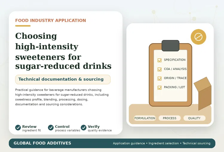 High-intensity sweetener options for sugar-reduced beverages