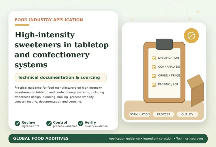 High-intensity sweeteners for tabletop and confectionery systems