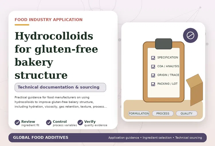 Hydrocolloids supporting structure in gluten-free bakery products