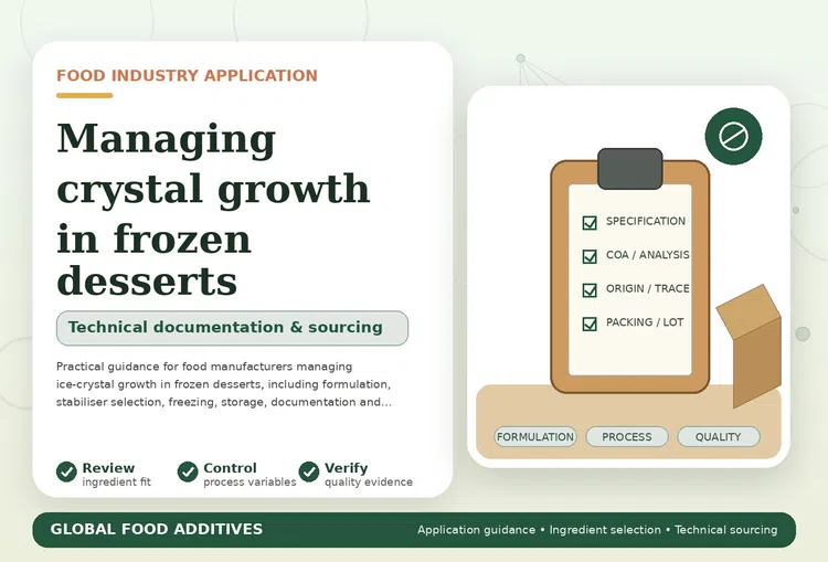 Managing ice-crystal growth in frozen dessert production