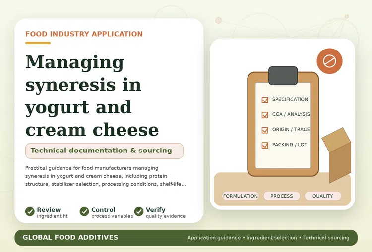 Managing syneresis and whey separation in yogurt and cream cheese