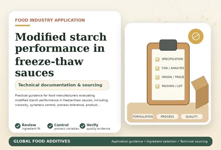 Modified starch performance in frozen and thawed sauce applications