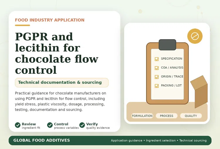 PGPR and lecithin used for chocolate flow control