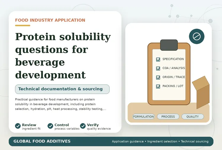 Protein solubility questions for beverage development food industry application illustration