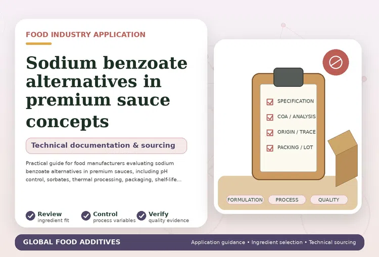 Sodium benzoate alternatives in premium sauce concepts
