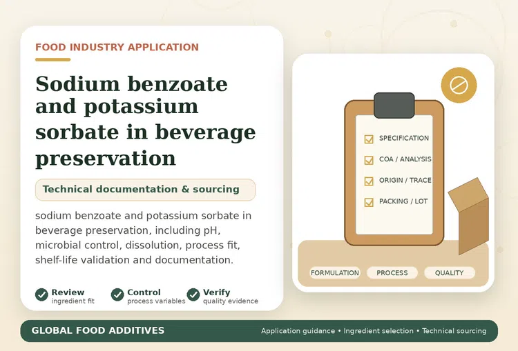 Sodium benzoate and potassium sorbate in beverage preservation