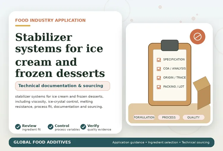 Stabilizer systems for ice cream and frozen desserts