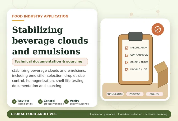 Stabilizing beverage clouds and emulsions