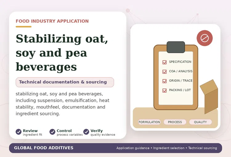 Stabilizing oat, soy and pea beverages