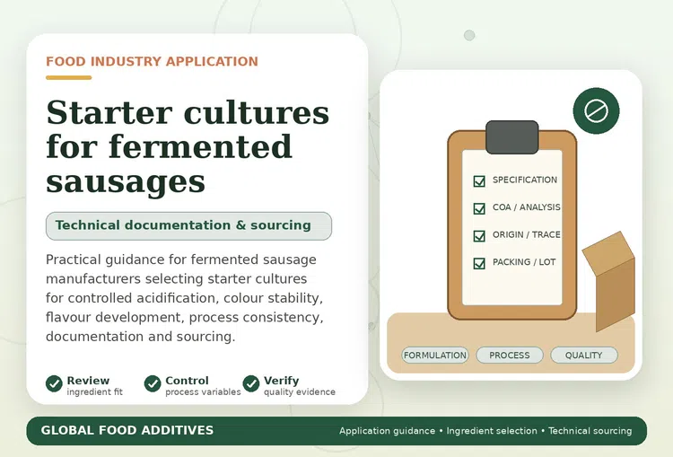 Starter cultures used in fermented sausage production