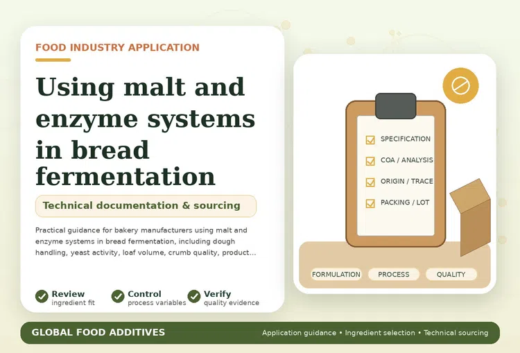Malt and enzyme systems used in commercial bread fermentation